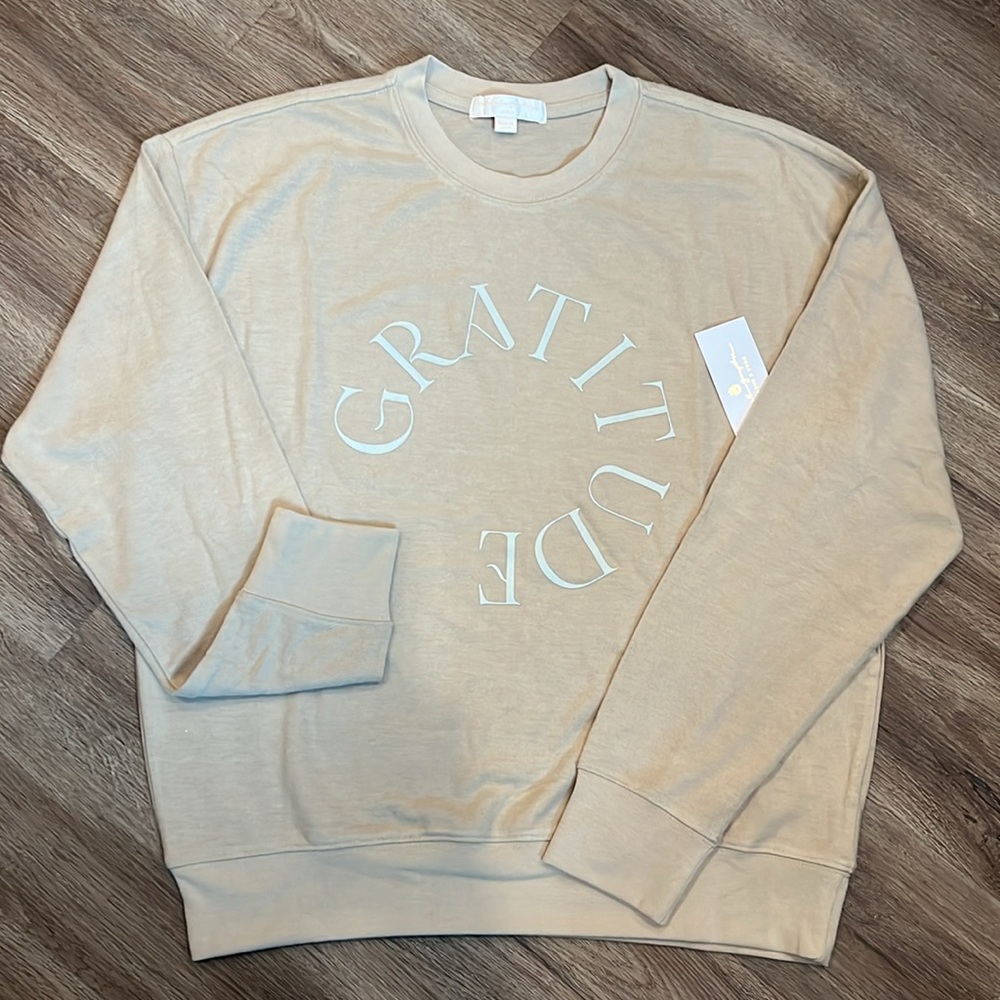 NWT Spiritual Gangster Gratitude Relaxed Savasana Long Sleeve Large - Picture 4 of 4